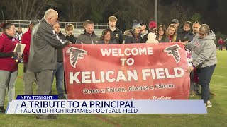 Fauquier High School renames football field for late principal [upl. by Ber278]