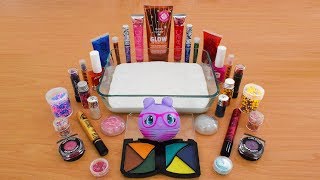 Mixing Makeup Into Glossy Slime  SLIME SMOOTHIE  SATISFYING SLIME VIDEO  Part 2 [upl. by Enia]