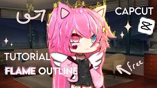 🔥 Flame Outline Tutorial  CAPCUTfree  Gacha Life  Fire Outline tutorialPnkix [upl. by Rozalin]