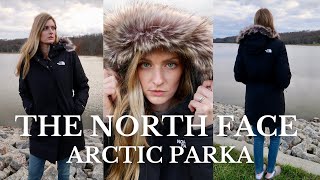 THE NORTH FACE  ARCTIC PARKA  FAUX FUR HOOD  REVIEW  TRY ON  JESS MCAFOOSE [upl. by Alton]