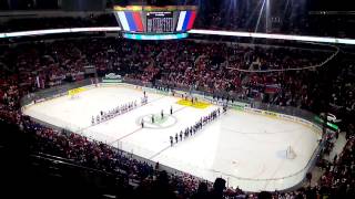 2014 Ice hockey World Championship in Minsk Russian anthem [upl. by Ellsworth]