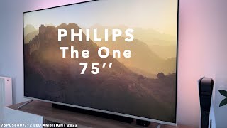 Philips Ambilight The One 75 pouces LED UHD 4K VRR ALLM  Unboxing  75PUS880712 [upl. by Anayd]