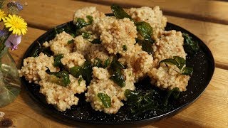 Popcorn Chicken with Tapioca Pearls  Morgane Recipes [upl. by Brey]