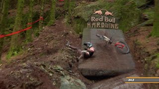 Josh Lowes Massive Crash at Red Bull Hardline [upl. by Yreneh]