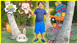 Living and NonLiving Things for kids  learning video with Ryans World [upl. by Geordie]