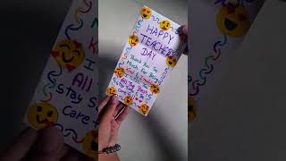 Makea easy teachers day card 🥰😍🤩😘🤗shorts song punjabi song [upl. by Enilegnave]