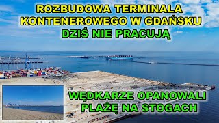 Rozbudowa terminala kontenerowego w Gdańsku 195Wolny dzień dla budowlańców [upl. by Imuy818]