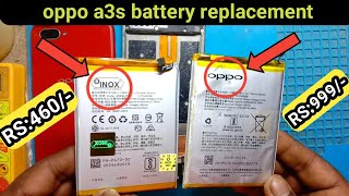 oppo a3s battery change  oppo a3s battery problem solution oppo a3s original battery cost [upl. by Rik]