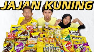 24 JAM HANYA MAKAN JAJAN WARNA KUNING [upl. by Ydoj]