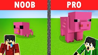 NOOB VS PRO MALAKING BABOY HOUSE BUILD CHALLENGE  Minecraft Tagalog [upl. by Freeman948]