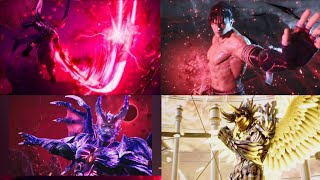 Tekken 8  Special Rage Arts and Special Lines Jin Kazama Devil Jin True Devil Kazuya Angel Jin [upl. by Gee768]