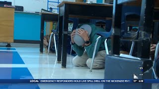 Spencer Butte Middle Schoolers sharpen their earthquake prep during Great Shakeout [upl. by Stinson]