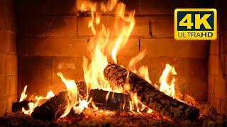 🔥 FIREPLACE 12 HOURS Ultra HD 4K Crackling Fireplace with Golden Flames amp Burning Logs Sounds [upl. by Hermann]