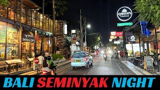 Bali Seminyak Night Street Walking Tour Jalan raya seminyak 2024 [upl. by Anaik]