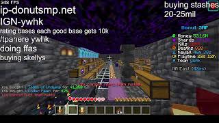 playing Donut Smp LIVE RATING BASESBUYING STASHES I NEED A STASH BADLY [upl. by Tongue]