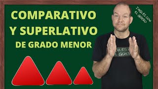 COMPARATIVOS y SUPERLATIVOS de grado menor en inglés [upl. by Efi]