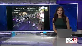 Jeep caravan lights up the Strip to honor fallen officers in Christmas Eve parade [upl. by Hakilam883]