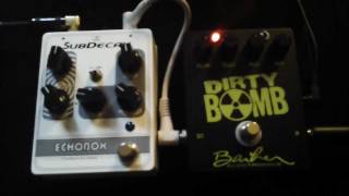 Barber Dirty Bomb Distortion  Subdecay Echobox Delay  Guitar Demo [upl. by Narrat922]