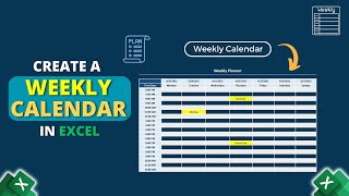 How to Create Weekly Calendar in Excel [upl. by Haase]