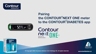 Pairing the CONTOUR NEXT ONE meter with the CONTOUR DIABETES app  CONTOUR NEXT ONE  mmolL [upl. by Aerdnahc]