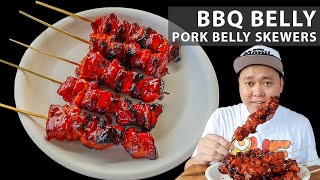 BBQ Belly Chunky Pork Belly Skewers  Pimp Ur Food Ep170 [upl. by Emera543]