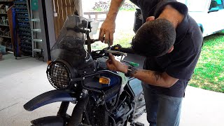 Conserto da moto e nova porteira de choque na cocheira 11 [upl. by Ellenehc]