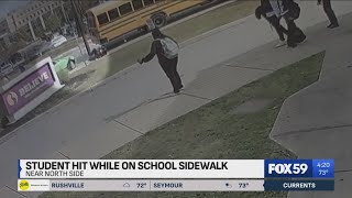 Student hit outside of near north side HS [upl. by Nemsaj]