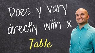 How to determine if a function y varies directly with x from a table [upl. by Celik]