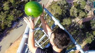 Watermelon Survives 45m Drop Test  How Ridiculous [upl. by Billie]