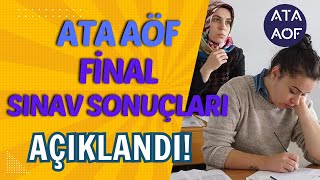 Ata Aöf Güz Dönemi Final Sınav Sonuçları Açıklandı Sonuçlar Neyi İfade Ediyor Harf Notları [upl. by Shanney]