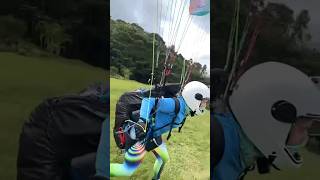 Running til airborne paragliding parachute parapente glider paraglider flying colombia fly [upl. by Ydnys]