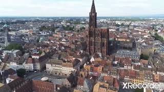 cathédrale NotreDame de Strasbourg vu du ciel avec un drone Parrot anafi [upl. by Slavic223]