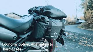 Waterproof strapbased motorcycle luggage from XLMOTO h2o 68L kawasaki vulcan650 [upl. by Alesram]