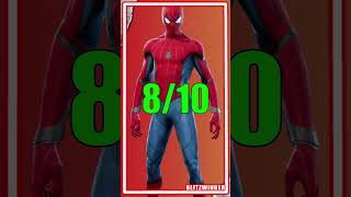 Ranking SpiderMan Live Action Suits shorts [upl. by Euphemiah]