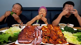 직접 훈연한 오리고기와 오겹제육볶음으로 오리쌈밥 제육쌈밥 먹방 Smoked duck amp Ssam 요리amp먹방  Mukbang eating show [upl. by Ninnetta]