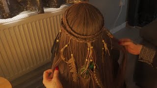 ASMR  Perfectionist  Friend Does Your Festival Hairstyle  No Talking  Unintentional [upl. by Aiket735]