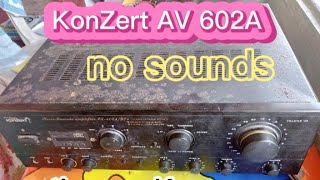 KonZert AV 602 A NO SOUNDS REPAIR [upl. by Arahat462]