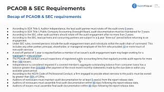 PCAOB and SEC Requirements CPA Prep [upl. by Euqinwahs623]