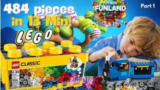 ASMR  Building a 484Piece LEGO Classic Set in 13 Minutes 🕒🚂✨ [upl. by Grantham699]