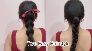 Best Easy Hairstyle For Girls  Hairstyle For College Girls  hair styles girls [upl. by Abbie304]