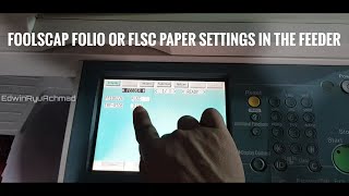 Foolscap Folio FLSC Paper Settings in the Feeder [upl. by Naveb]