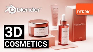 3D Cosmetics Mockup  Full Process in Blender 28 3d blender3d packaging [upl. by Oicnecserc]