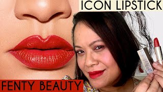 Fenty Beauty Icon Lipstick The MVP Ballin Babe Scholar Sista  Try On SWATCHES all 9 colours [upl. by Trace]