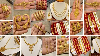 2024 Gold Jewellery Collection Trendy Lightweight And Affordable Designs From 1 Gram [upl. by Sinnod]