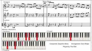 Bigband  Tico Tico  animated score [upl. by Neelrak]