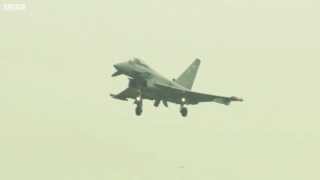 RAF Typhoon Jets Test London 2012 Security [upl. by Eneryc]