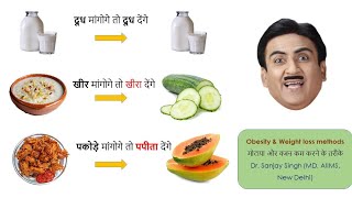 Obesity amp weight loss methods मोटापा और वजन कम करने के तरीके by Dr Sanjay Singh MD AIIMS Delhi [upl. by Adnoluy]