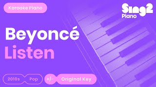 Listen Karaoke  Beyoncé Piano Karaoke [upl. by Malchy]