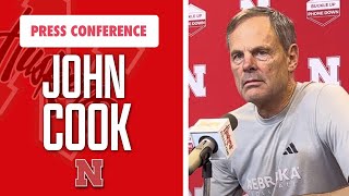 Nebraska volleyball coach John Cook previews Illinois Michigan I HuskerOnline I GBR [upl. by Hsakiv]