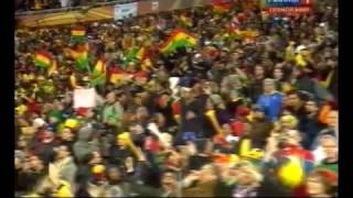 World Cup 2010  Muntaris 40yards goal stuns Uruguay [upl. by Eimareg]